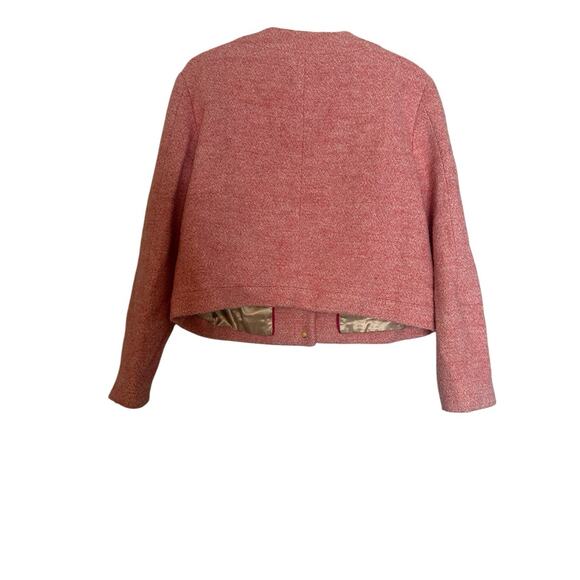 J.Crew Collection Cropped Boucle Lady Jacket Mario Bellucci® BJ941 Pink 16 - Picture 5 of 16